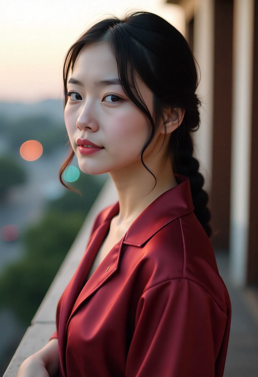 旧宅院子里的生日灯串