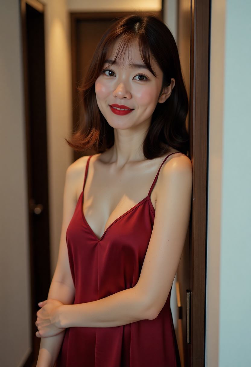 林晚在婚礼现场整理花束